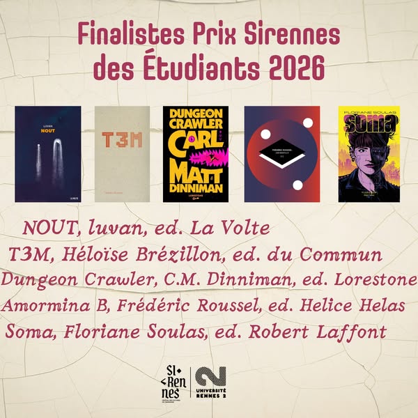 La sélection du Prix Sirennes des étudiants 2026 !